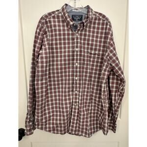 Nautica Men’s Sea Voyage Sz XL Shirt Red Plaid Lumberjack Preppy Old Money